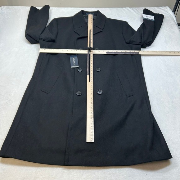 Nautica Double Breasted Overcoat Mens 44R Large Black‎ Classic-Fit Wool $395 - Picture 6 of 13